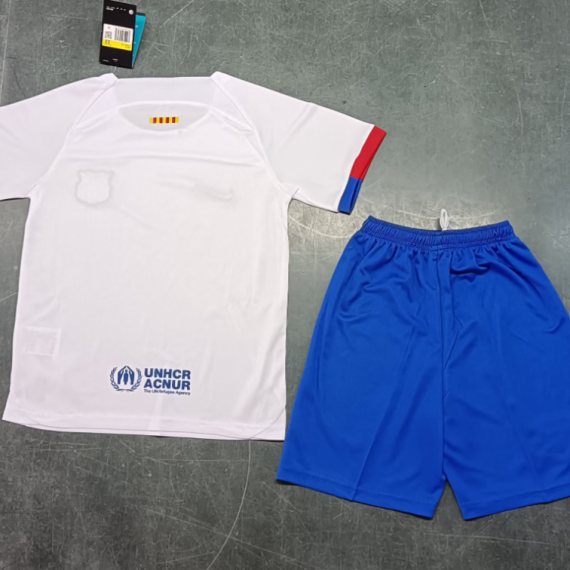23/24 Barcelona Away Football Shirt Kids Size Suit