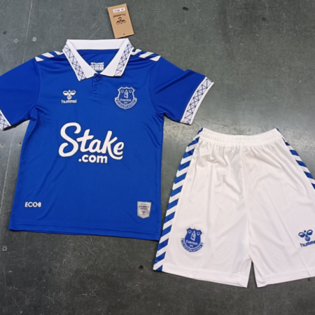 23/24 Everton Home Football Shirt Kids Size Suit