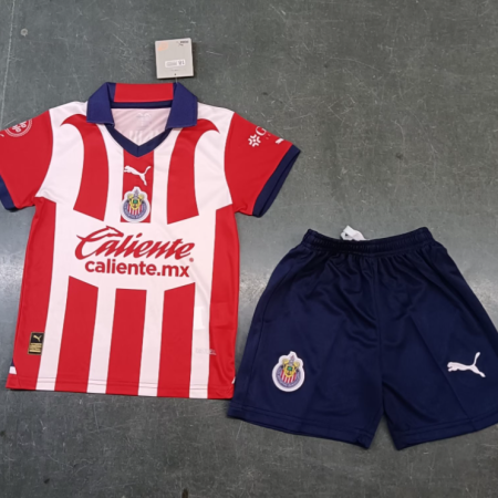 23/24 Chivas Home Football Shirt Kids Size Suit