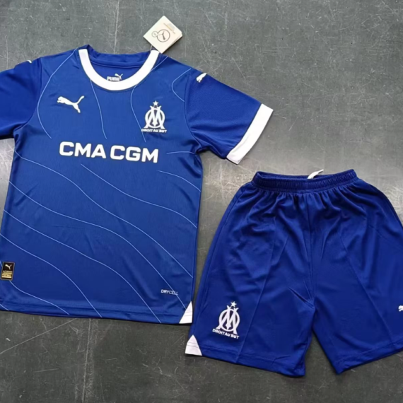23/24 Marselha Away Football Jersey Kids Size Suit