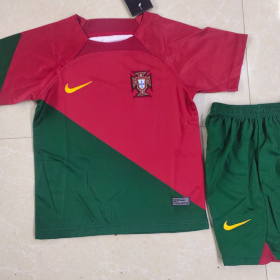 22/23 Portugal Home Football Shirt Kids Size Suit
