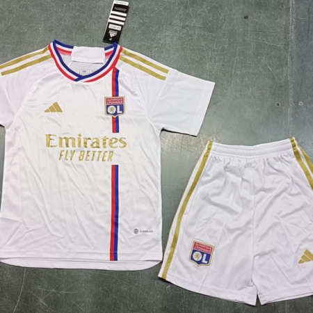 23/24 Lyon Home Football Shirt Kids Size Suit