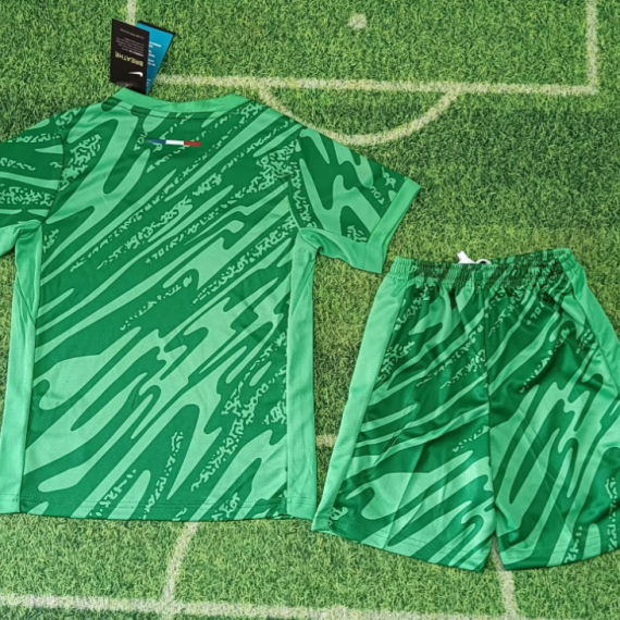 24/25 Paris Saint-Germain Green Goalkeeper Football Shirt Kids Size Suit