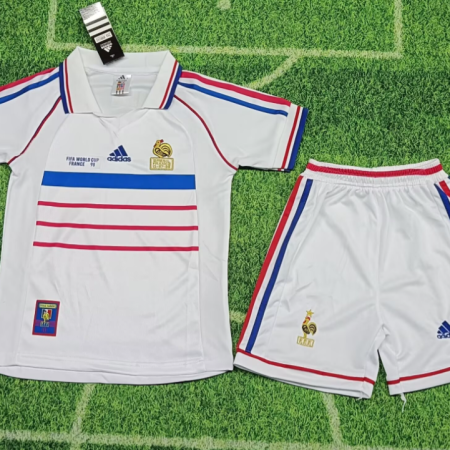 1998 Retro France Away Football Shirt Kids Size Suit