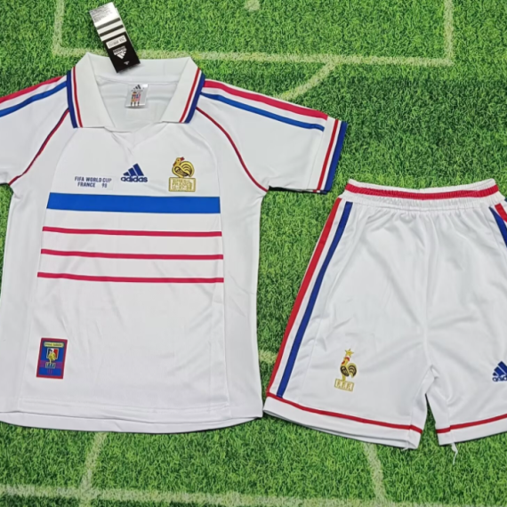 1998 Retro France Away Football Shirt Kids Size Suit