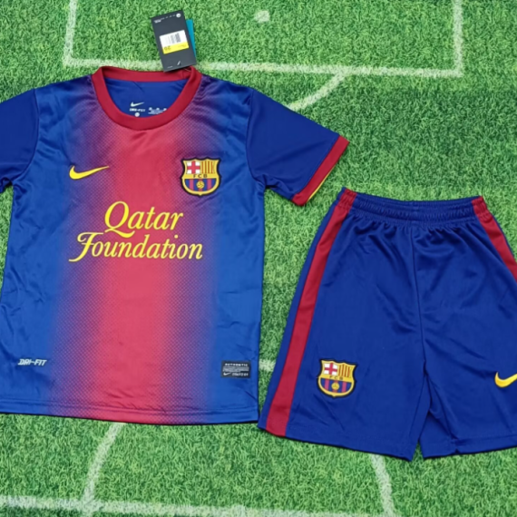 12/13 Retro Barcelona Home Football Shirt Kids Size Suit