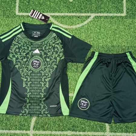 24/25 Algeria Green Away Football Shirt Kids Size Suit