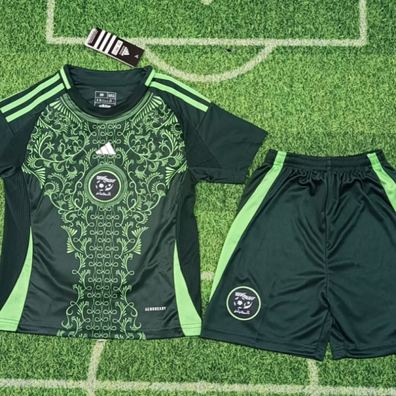 24/25 Algeria Green Away Football Shirt Kids Size Suit