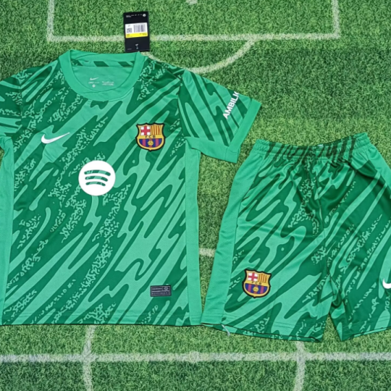 24/25 Barcelona Goalkeeper Football Shirt Kids Size Suit