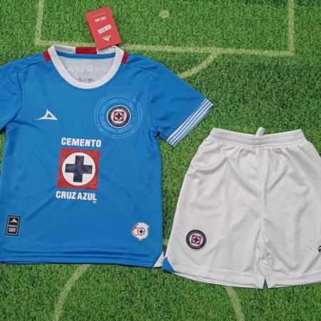 24/25 Cruz Azul Home Football Shirt Kids Size Suit