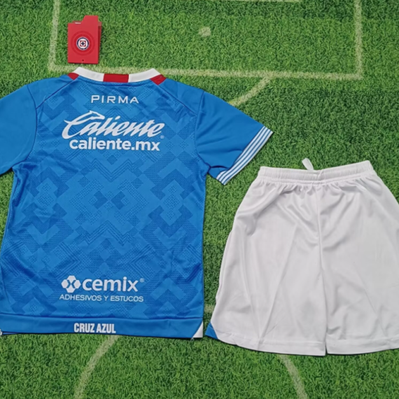 24/25 Cruz Azul Home Football Shirt Kids Size Suit