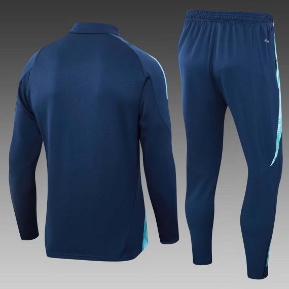 24/25 Arsenal Half-Pull Training Suit Royal blue Football Shirt Set Kids Size Suit