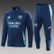 24/25 Arsenal Half-Pull Training Suit Royal blue Football Shirt Set Kids Size Suit