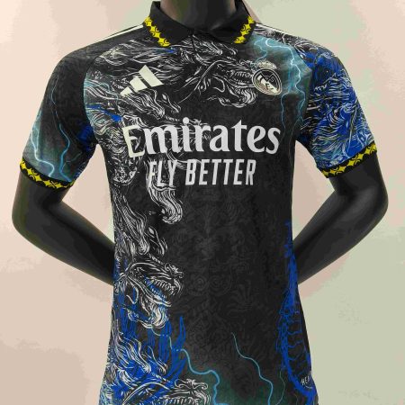 24/25 Real Madrid Black/Blue Dragon Special Edition Football Shirt