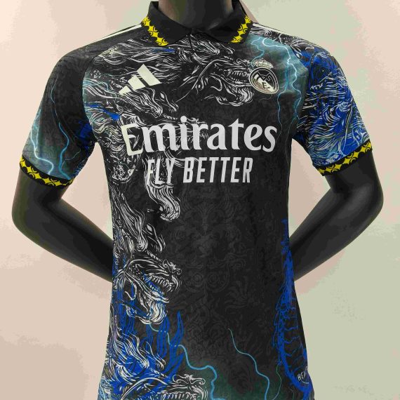 24/25 Real Madrid Black/Blue Dragon Special Edition Football Shirt