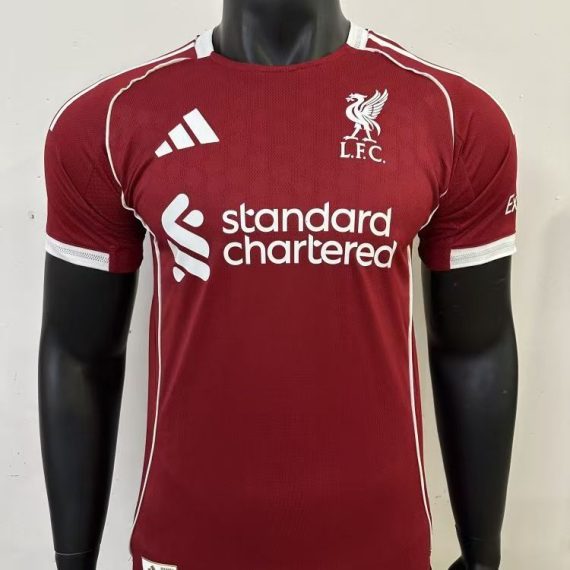 25/26 Player Version Liverpool Home Football Shirt