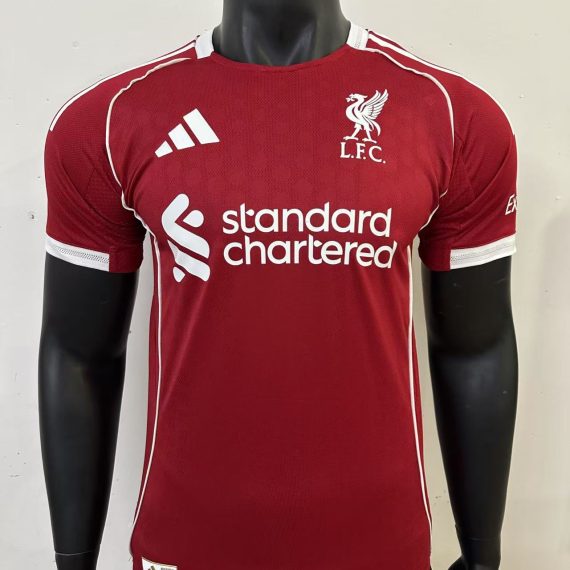25/26 Player Version Liverpool Home Football Shirt