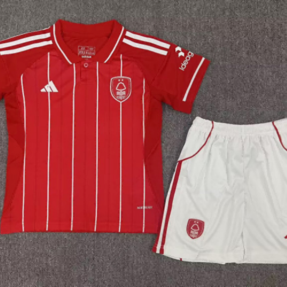 25/26 Nottingham Forest Home Football Shirt Kids Size Suit