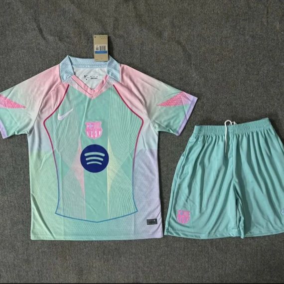 25/26 Barcelona Training Football Shirt Kids Size Suit