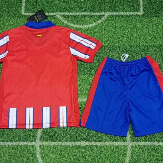 2023/2024 Atletico Madrid Home Soccer Jersey Kids Size Suit