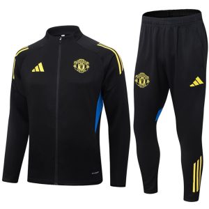 25/26 Tuta Manchester United Nero Football Shirt Set