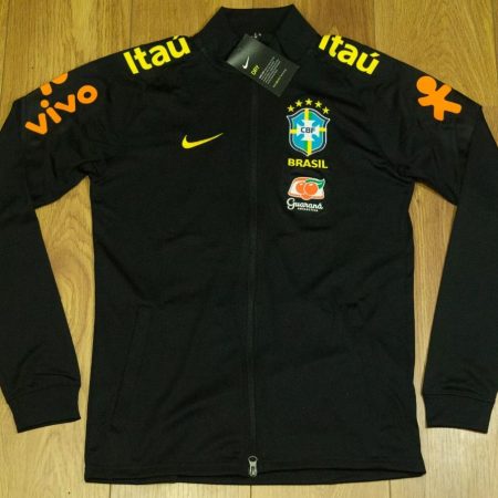 2021 Brazil Training Jacket Black Football Shirt Set