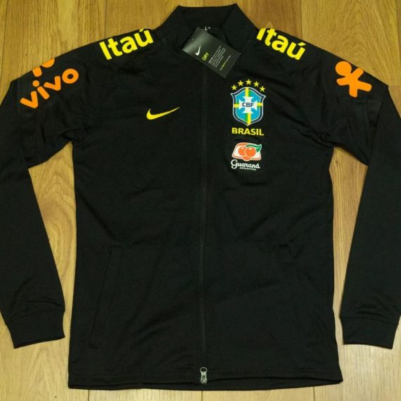 2021 Brazil Training Jacket Black Football Shirt Set