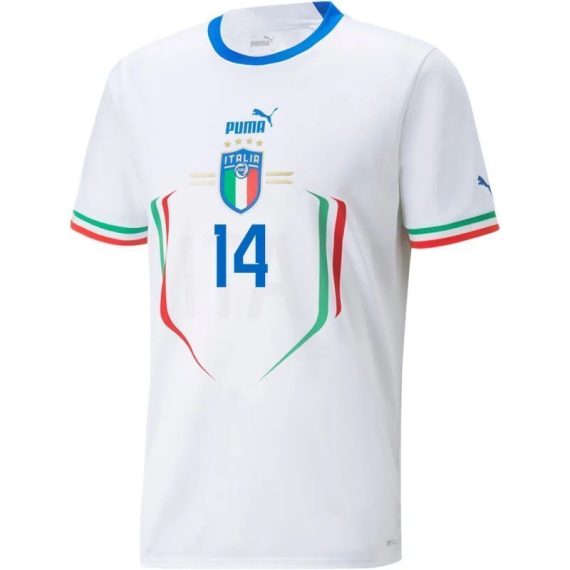 2022 Federico Chiesa #14 Italy Away Jersey