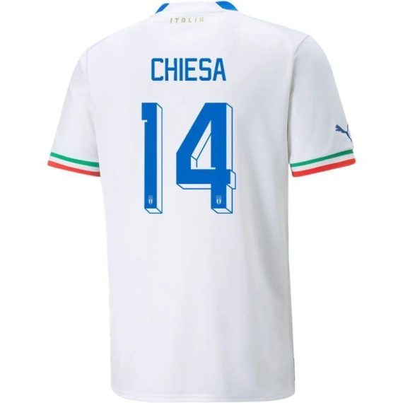 2022 Federico Chiesa #14 Italy Away Jersey