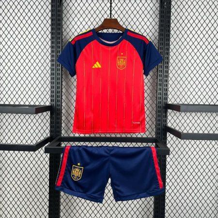 2026 Spain Home Football Shirt Kids Size Suit