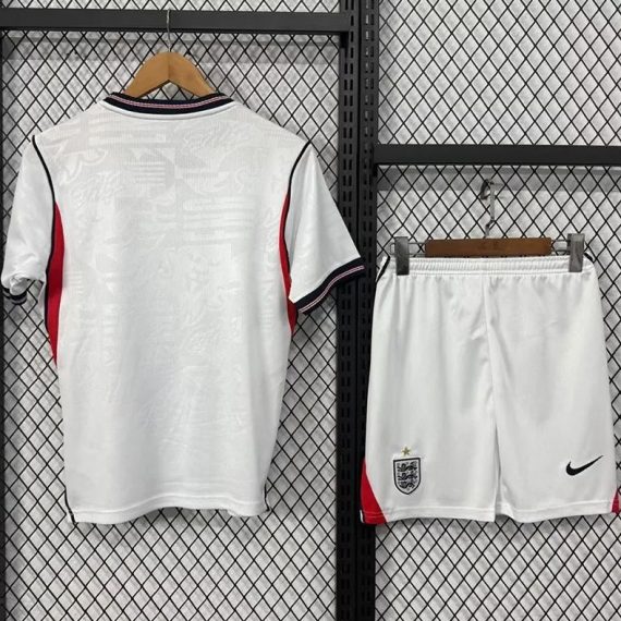 26/27 England Home Football Shirt Kids Size Suit (White Shorts)