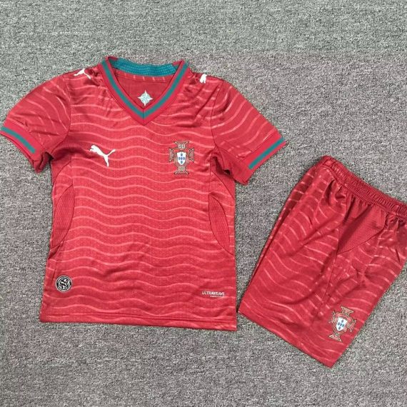 26/27 Portugal Home Football Shirt Kids Size Suit