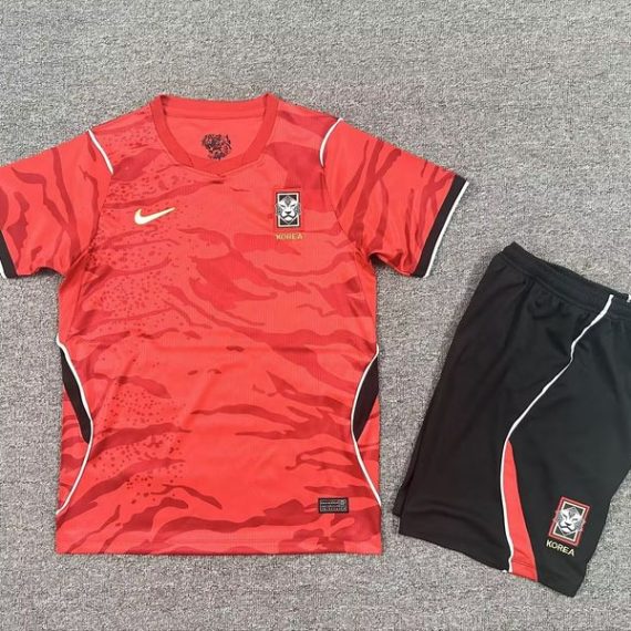 26/27 South Korea Home Football Shirt Kids Size Suit