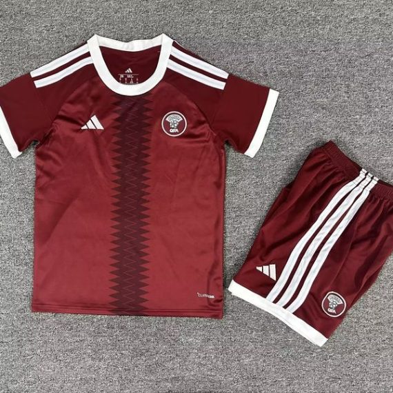26/27 Qatar Home Football Shirt Kids Size Suit