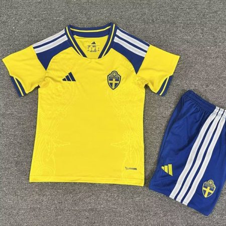 26/27 Sweden Home Football Shirt Kids Size Suit