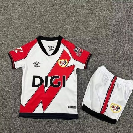 25/26 Rayo Vallecano Home Football Shirt Kids Size Suit