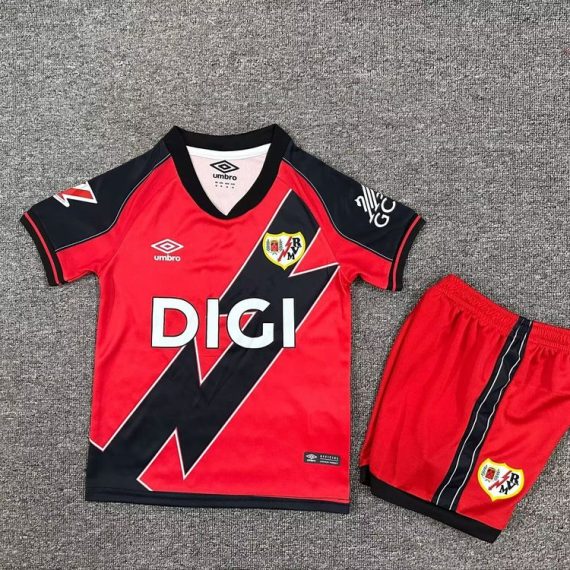25/26 Rayo Vallecano Second Away Football Shirt Kids Size Suit