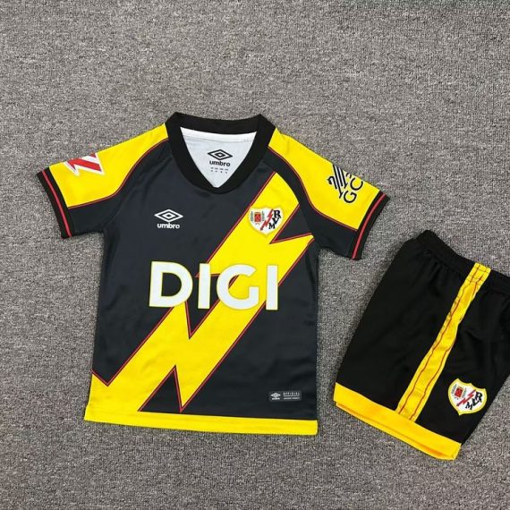25/26 Rayo Vallecano Second Away Football Shirt Kids Size Suit