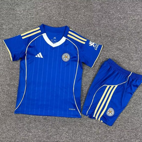 25/26 Leicester City Home Football Shirt Kids Size Suit
