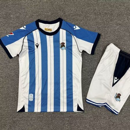 25/26 Real Sociedad Home Football Shirt Kids Size Suit