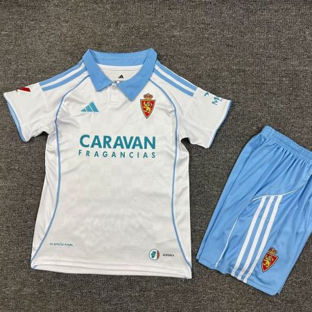 25/26 Zaragoza Home Football Shirt Kids Size Suit