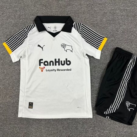 25/26 Derby County Home Football Shirt Kids Size Suit