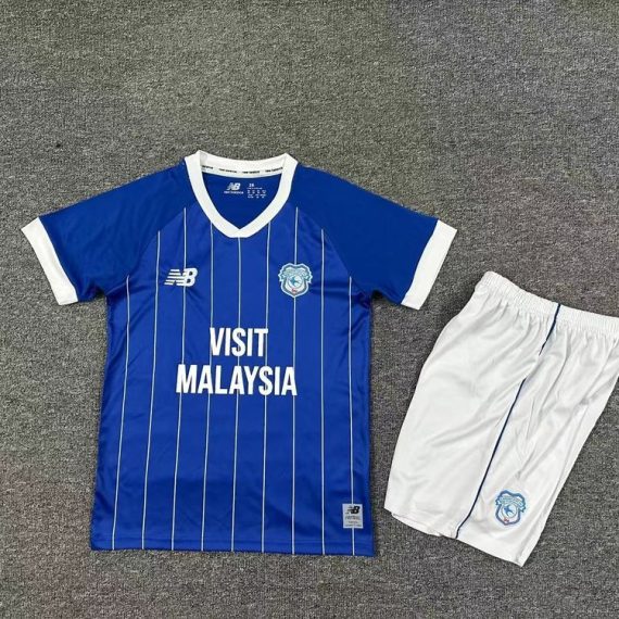 25/26 Cardiff City Home Football Shirt Kids Size Suit