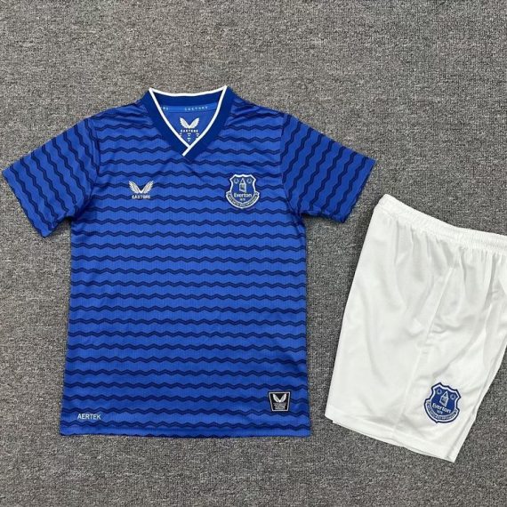 25/26 Everton Home Football Shirt Kids Size Suit