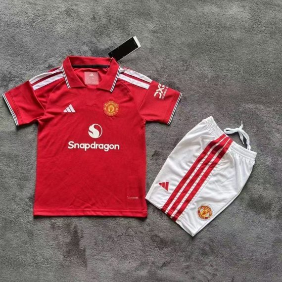 26/27 Manchester United Home Football Shirt Kids Size Suit