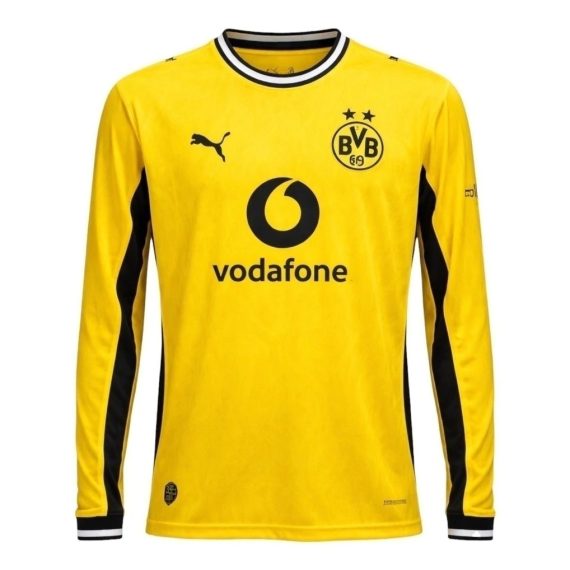 26/27 Long Sleeve Borussia Dortmund Home Football Shirt
